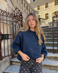 Pull Mohair bleu marine - NOA