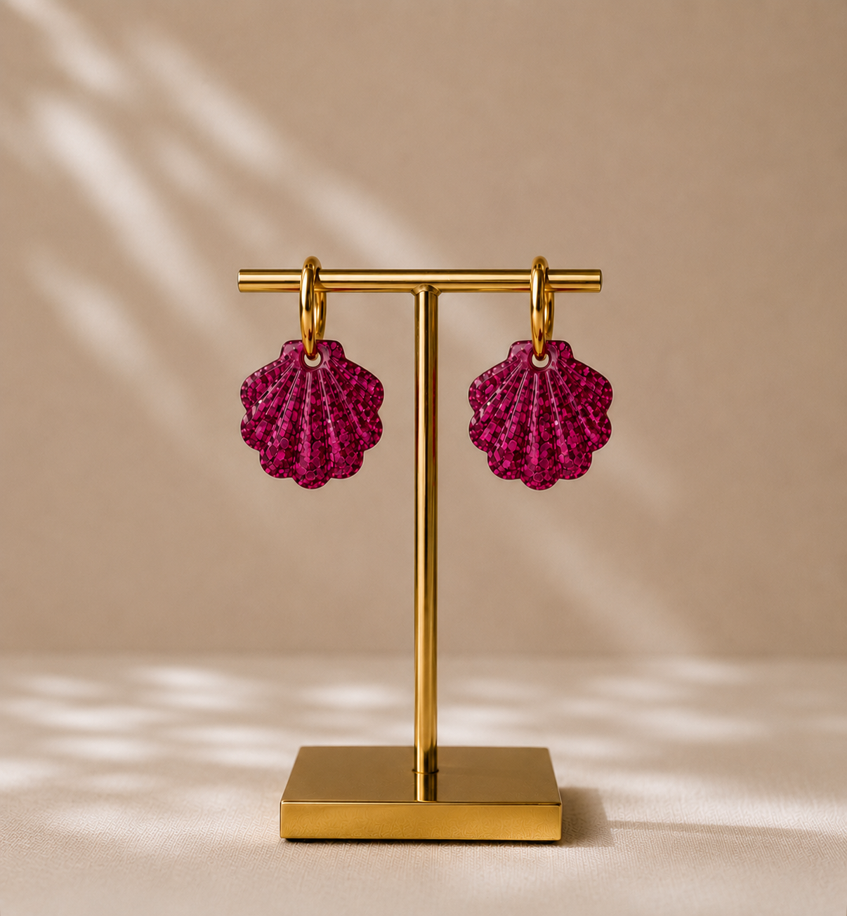 Boucles d’oreilles Fushia - Shell