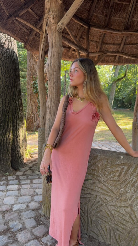 Robe Longue Saumon - Capucine