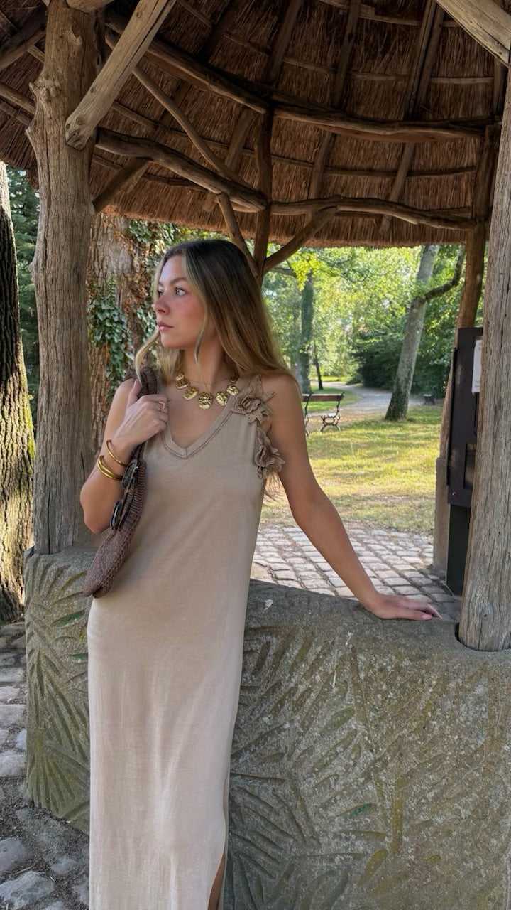 Robe Longue Beige - Capucine