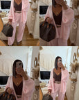 Gilet Boubou Rose