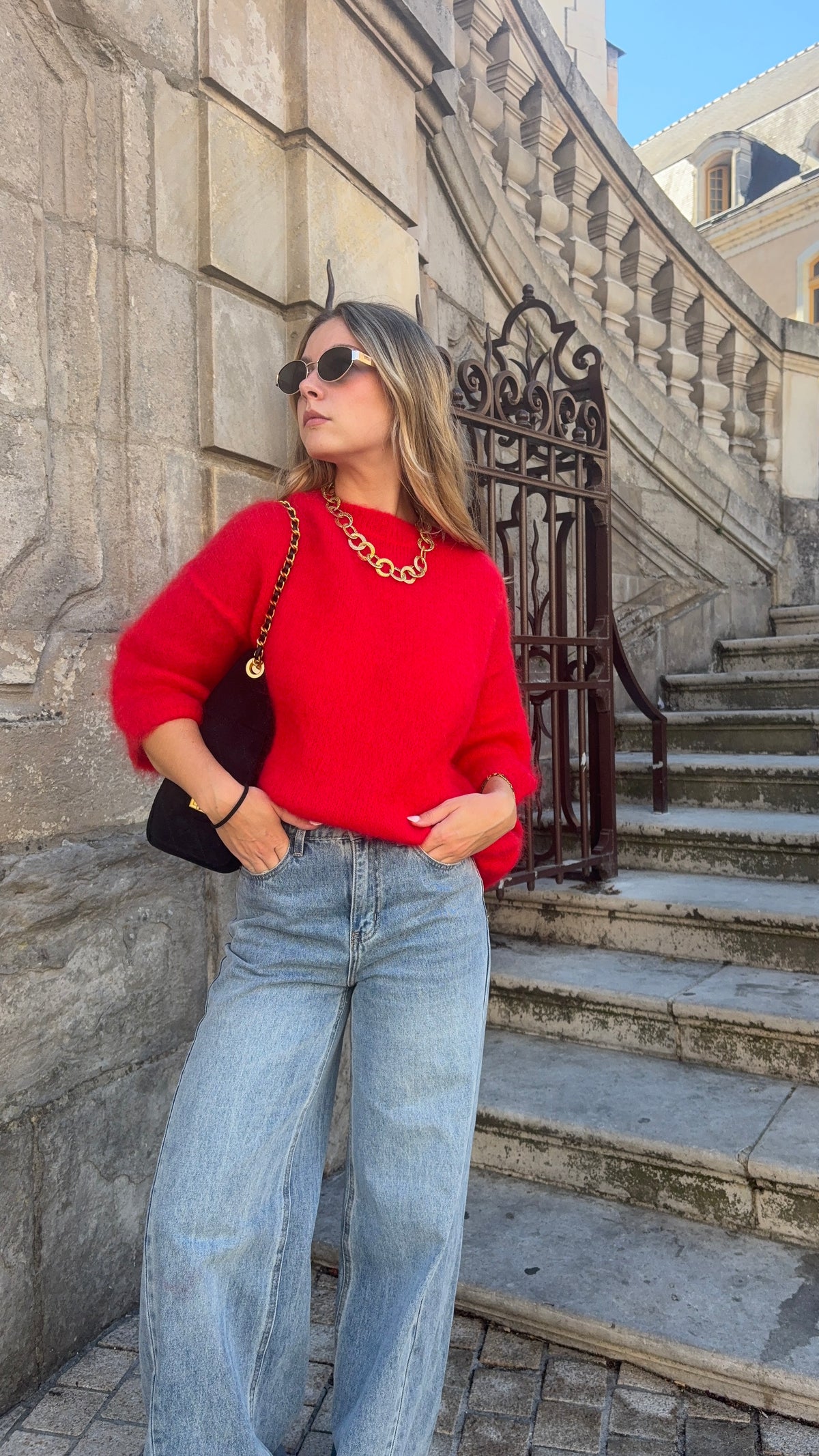 Pull rouge - MOHAIR
