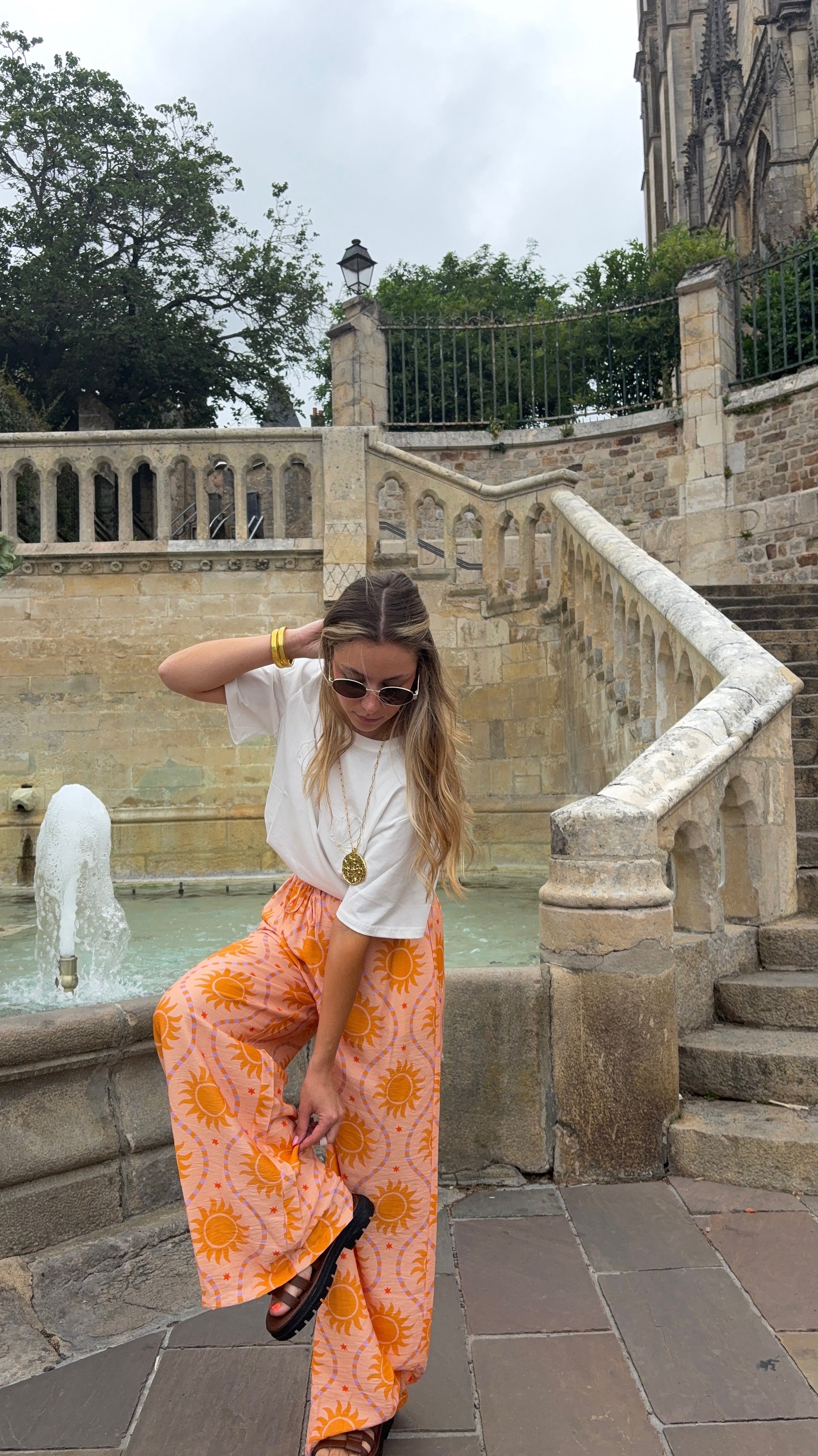 Pantalon Fluide Orange - Giu