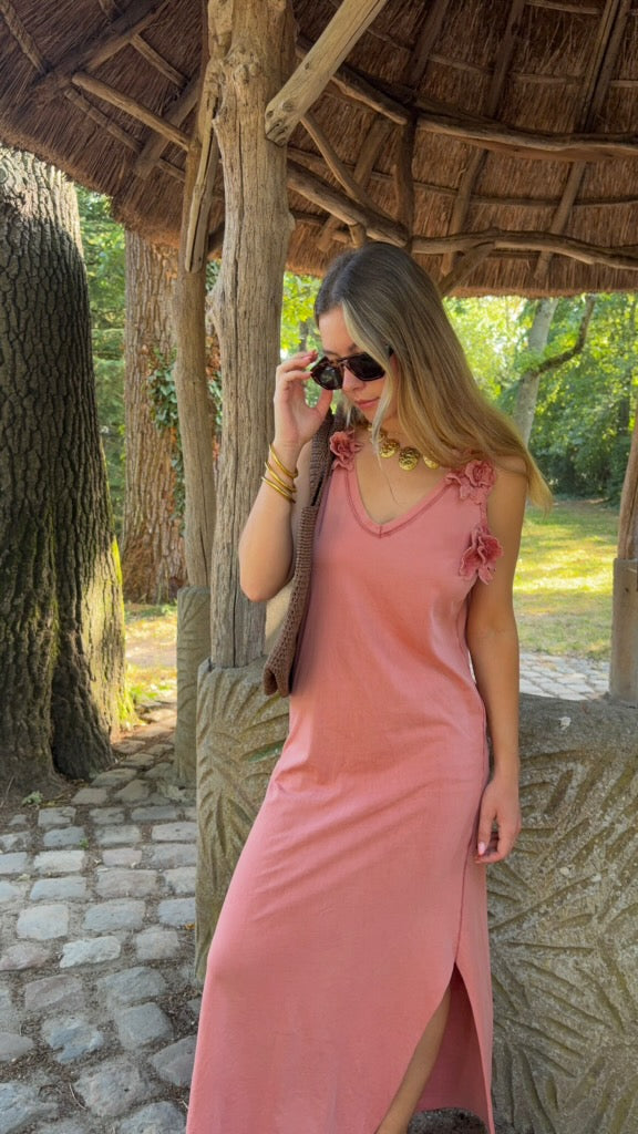 Robe Longue Saumon - Capucine