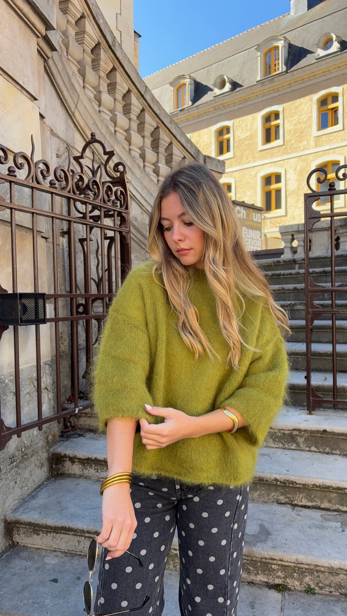 Pull Mohair olive - NOA