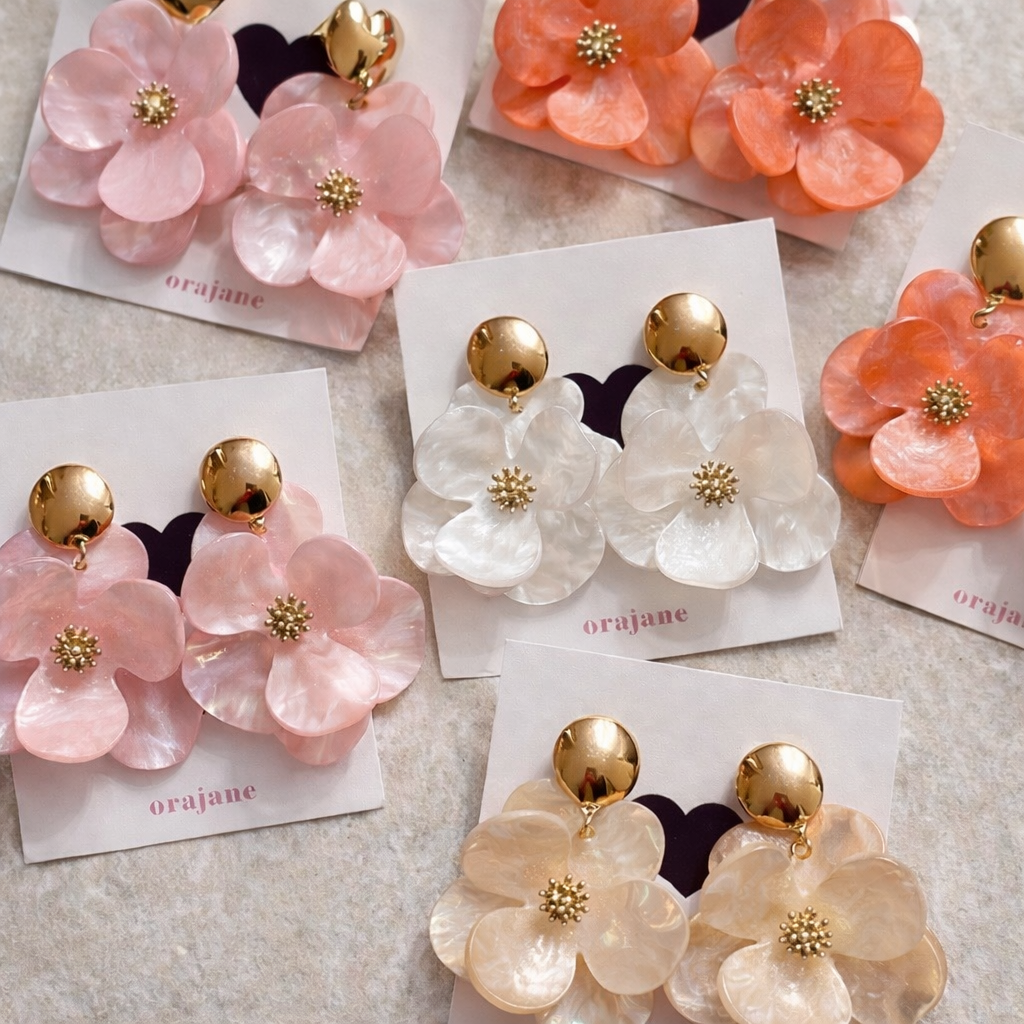 Boucles d’oreilles Création - Camélia