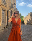Robe Longue Brique - Inès