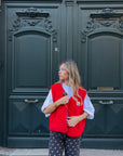 Veste sans manches Rouge - LAURA
