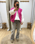 Gilet sans manches Théo fushia