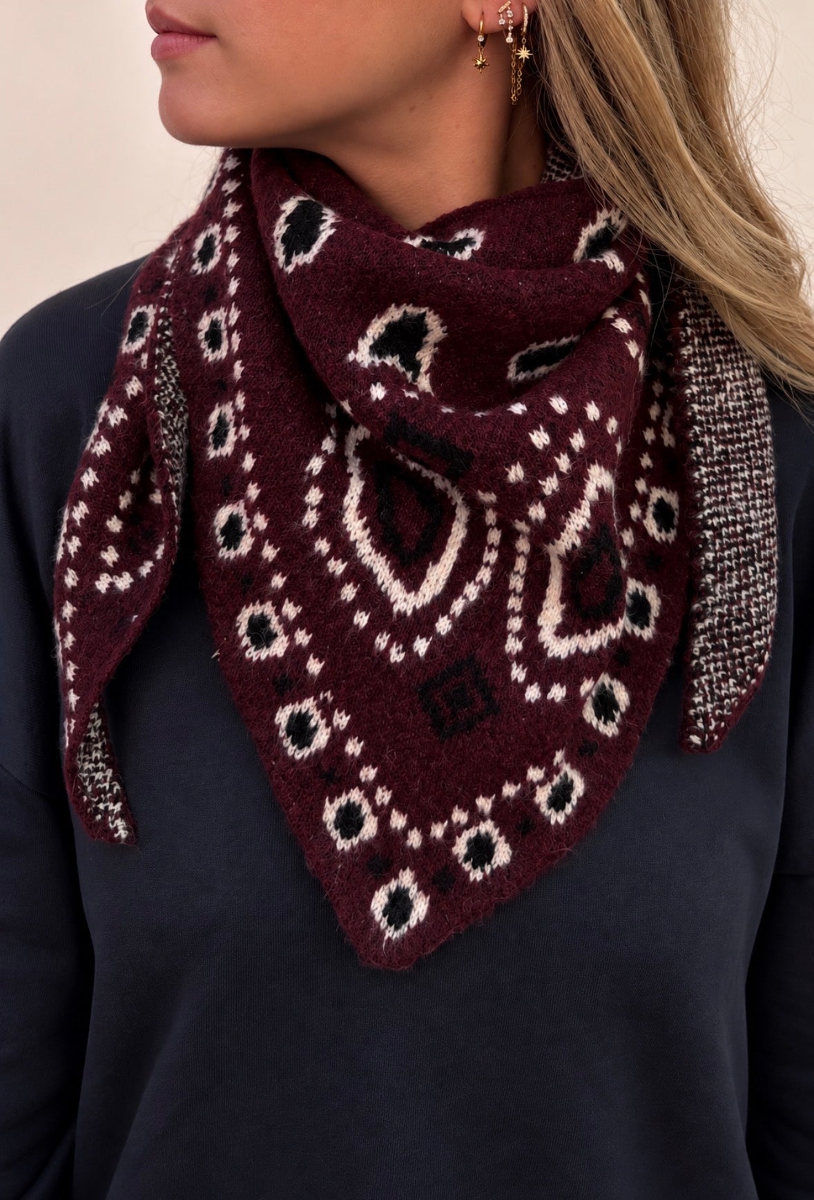 Triangle bandana bordeaux - IRIS