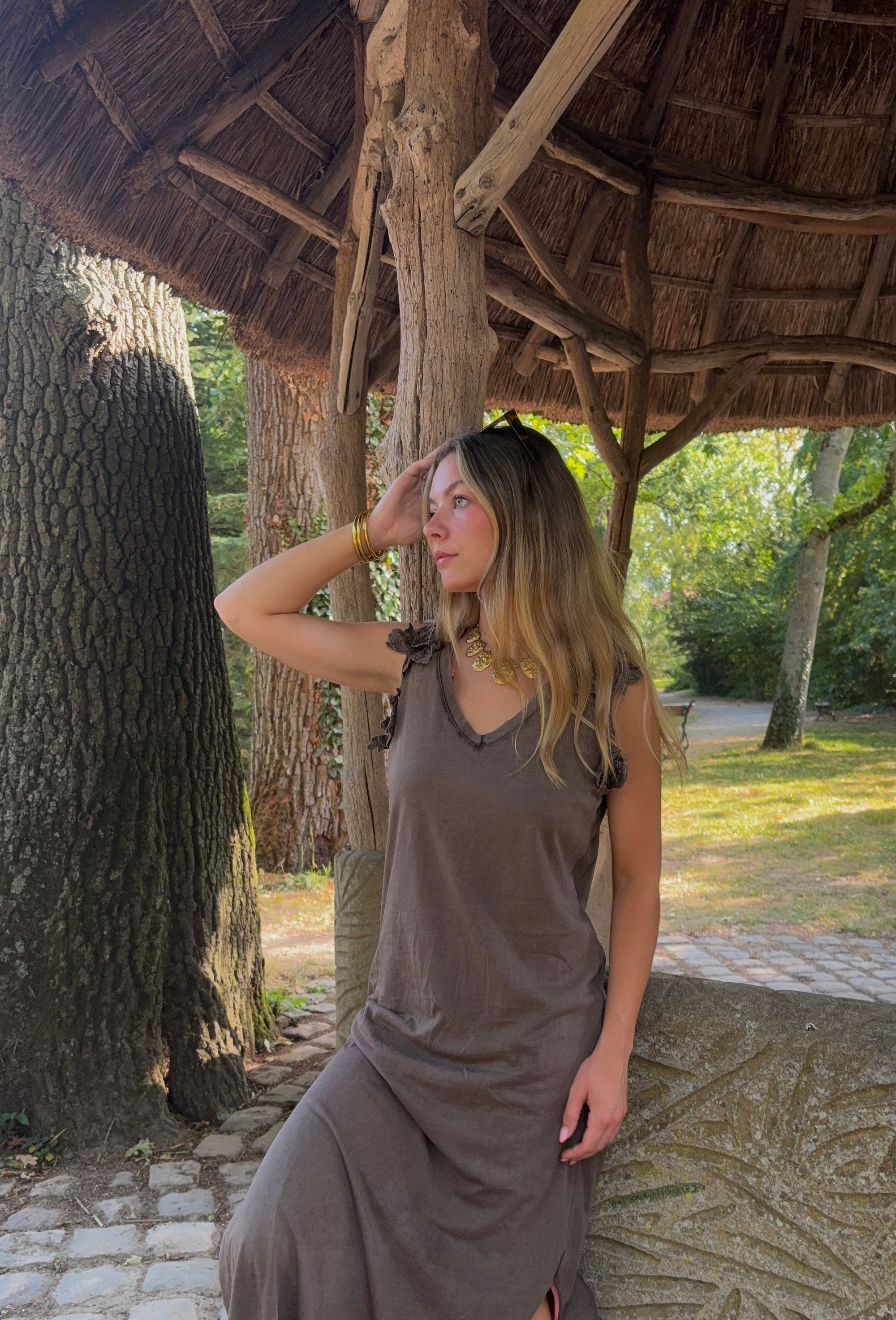 Robe Longue Marron - Capucine