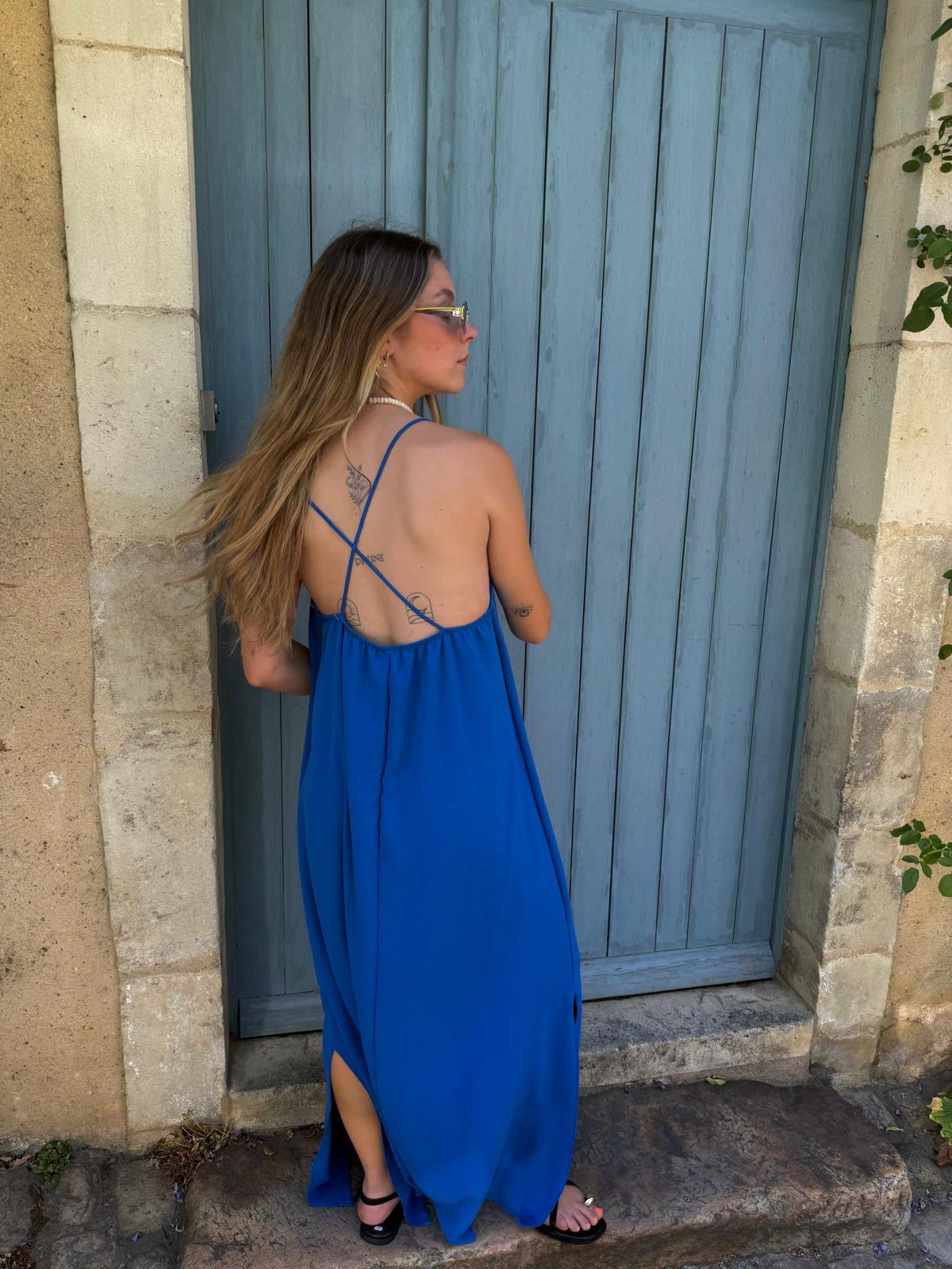 Robe Fluide Bleu - Ava