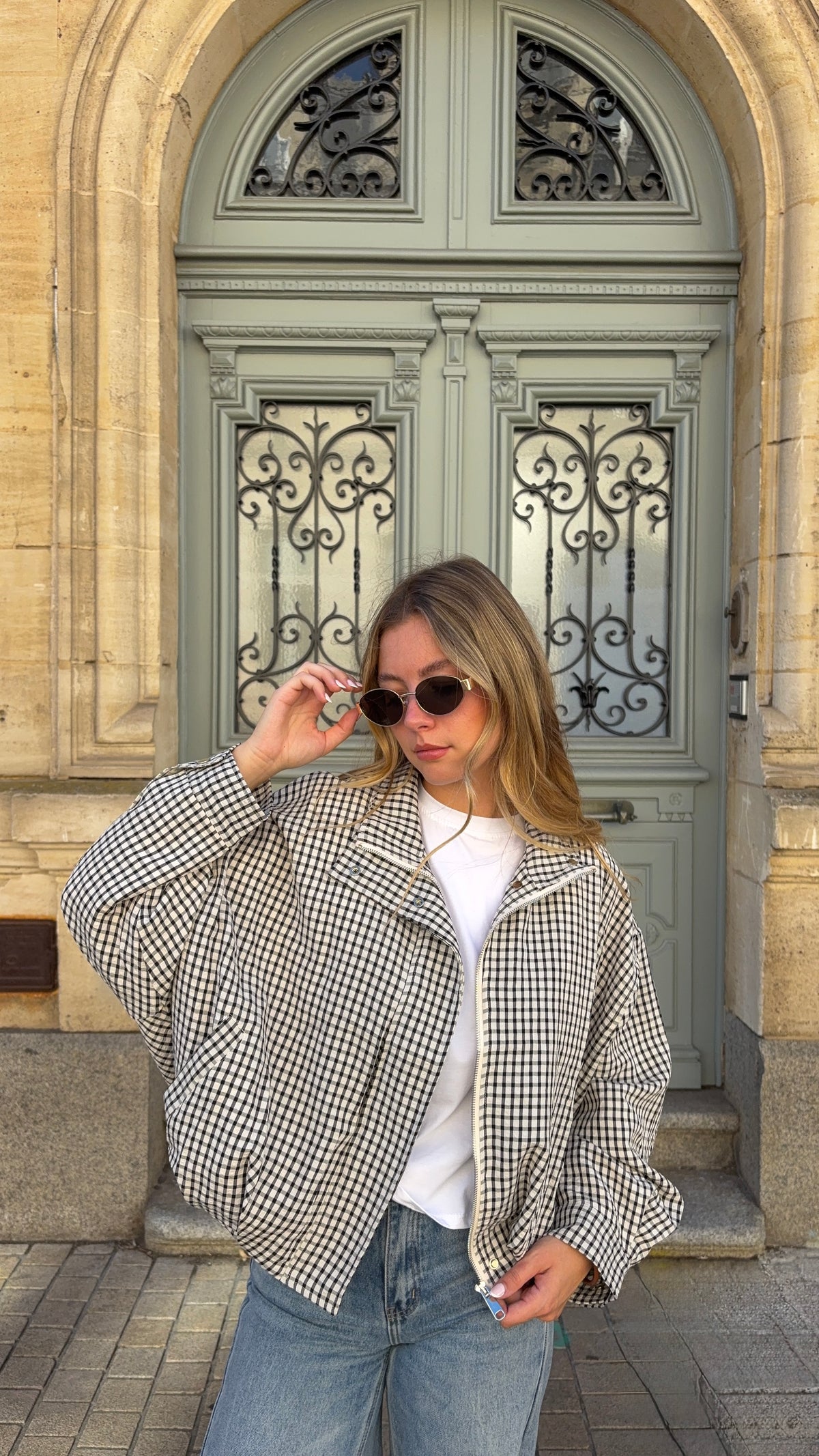 Veste fluide à carreaux - AYA