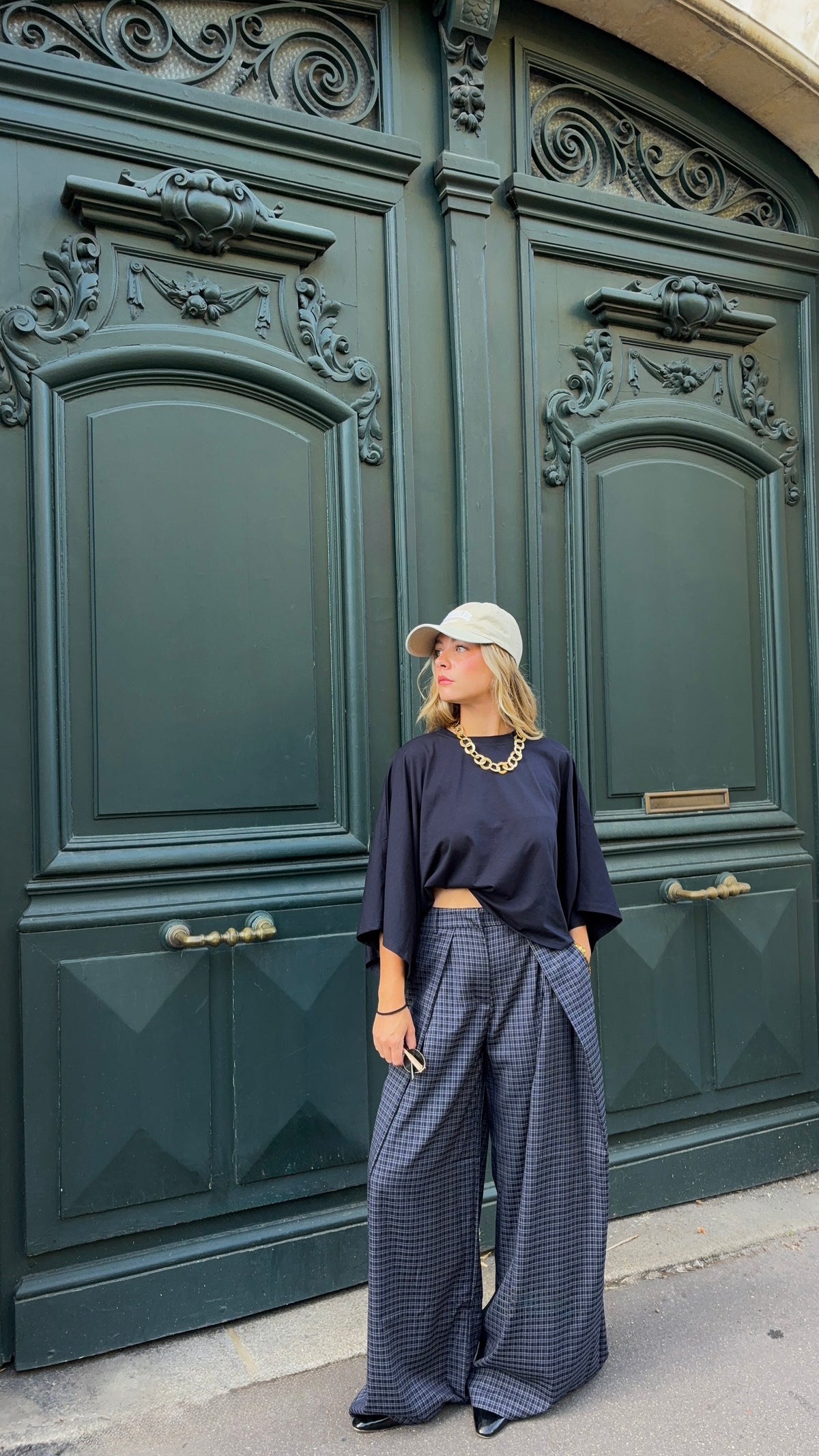 Pantalon à carreaux bleu - ROMÉO