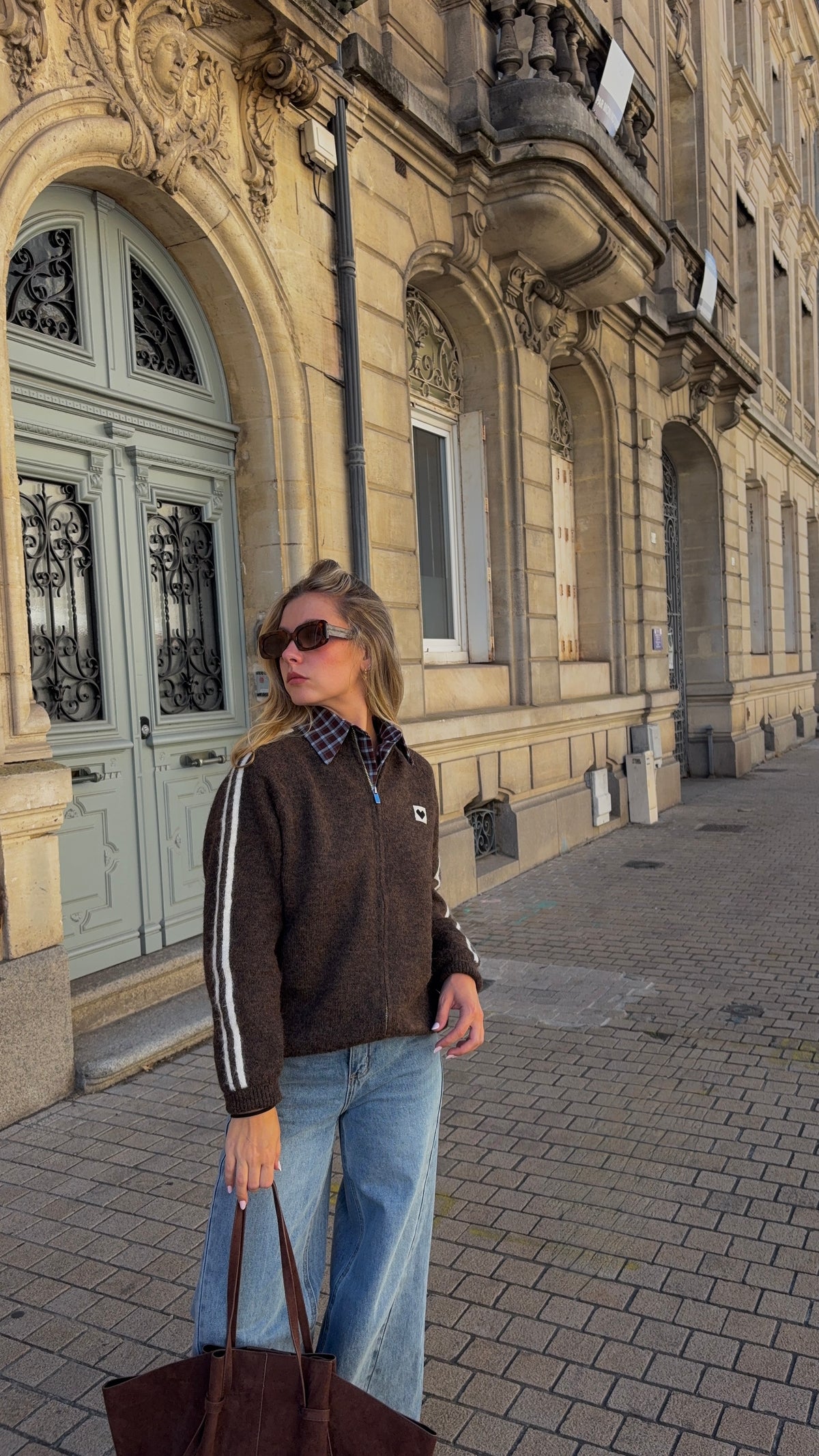 Pull Gilet marron - AMOUR