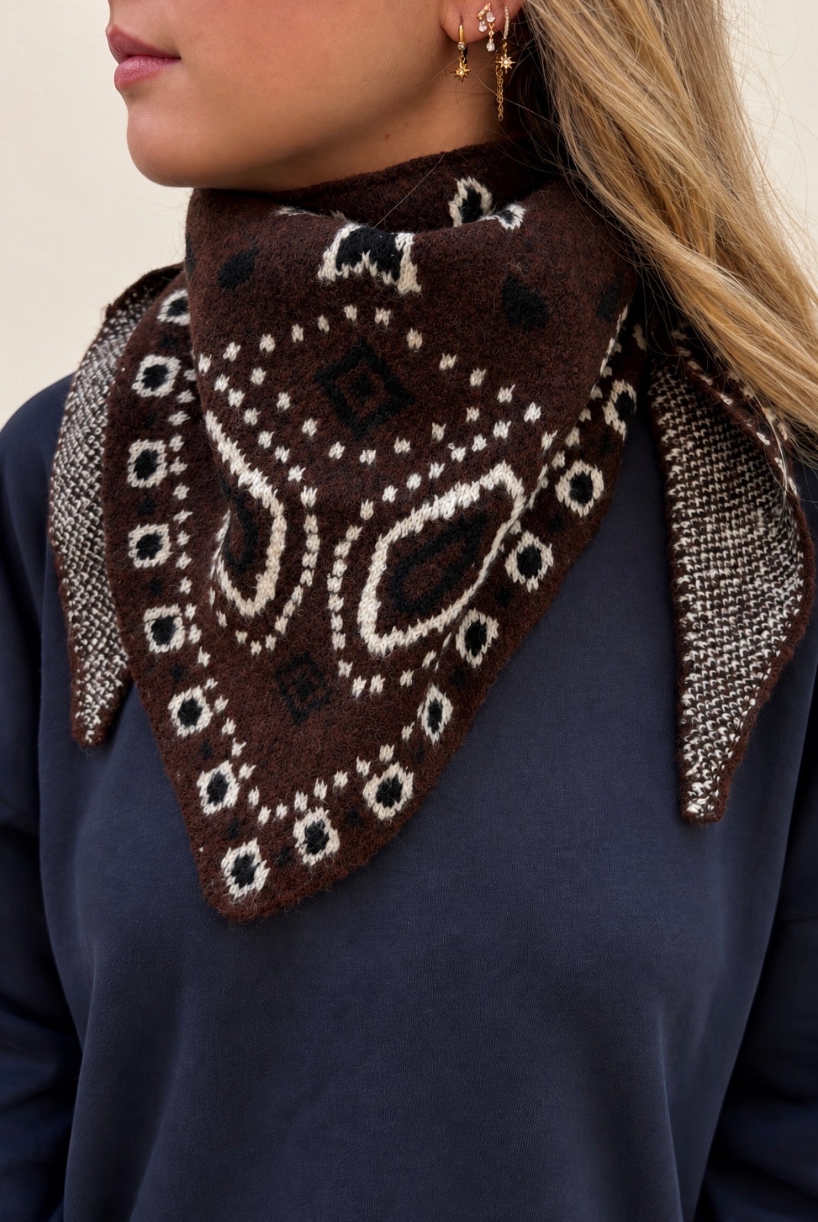 Triangle bandana marron - IRIS