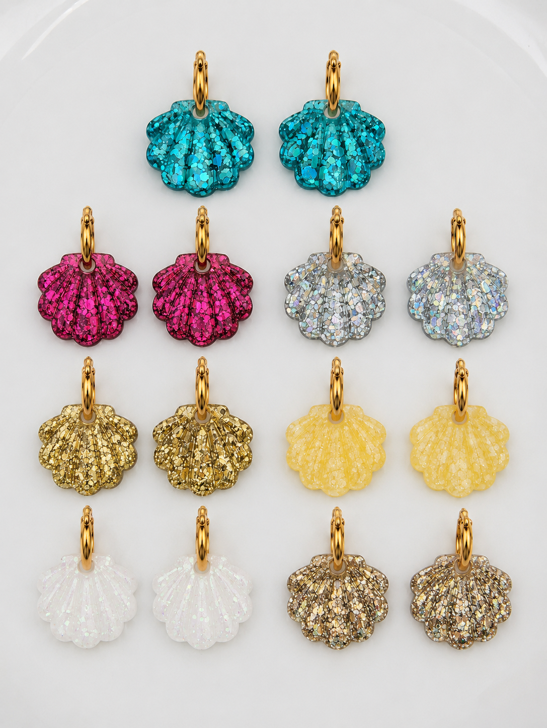 Boucles d’oreilles Fushia - Shell