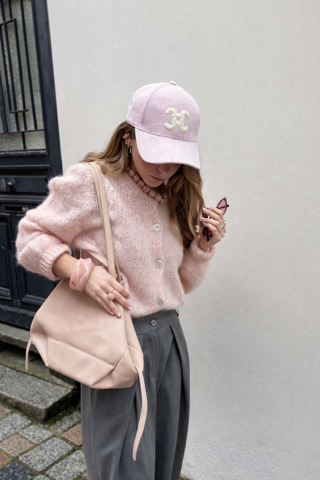 Gilet Mohair Rose