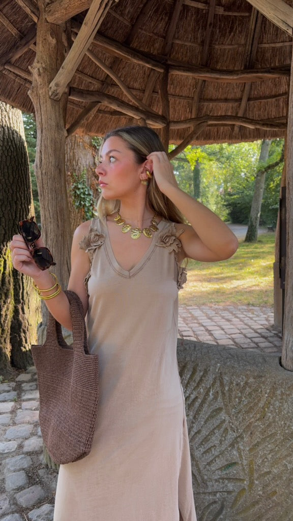 Robe Longue Beige - Capucine