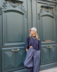Pantalon à carreaux bleu - ROMÉO