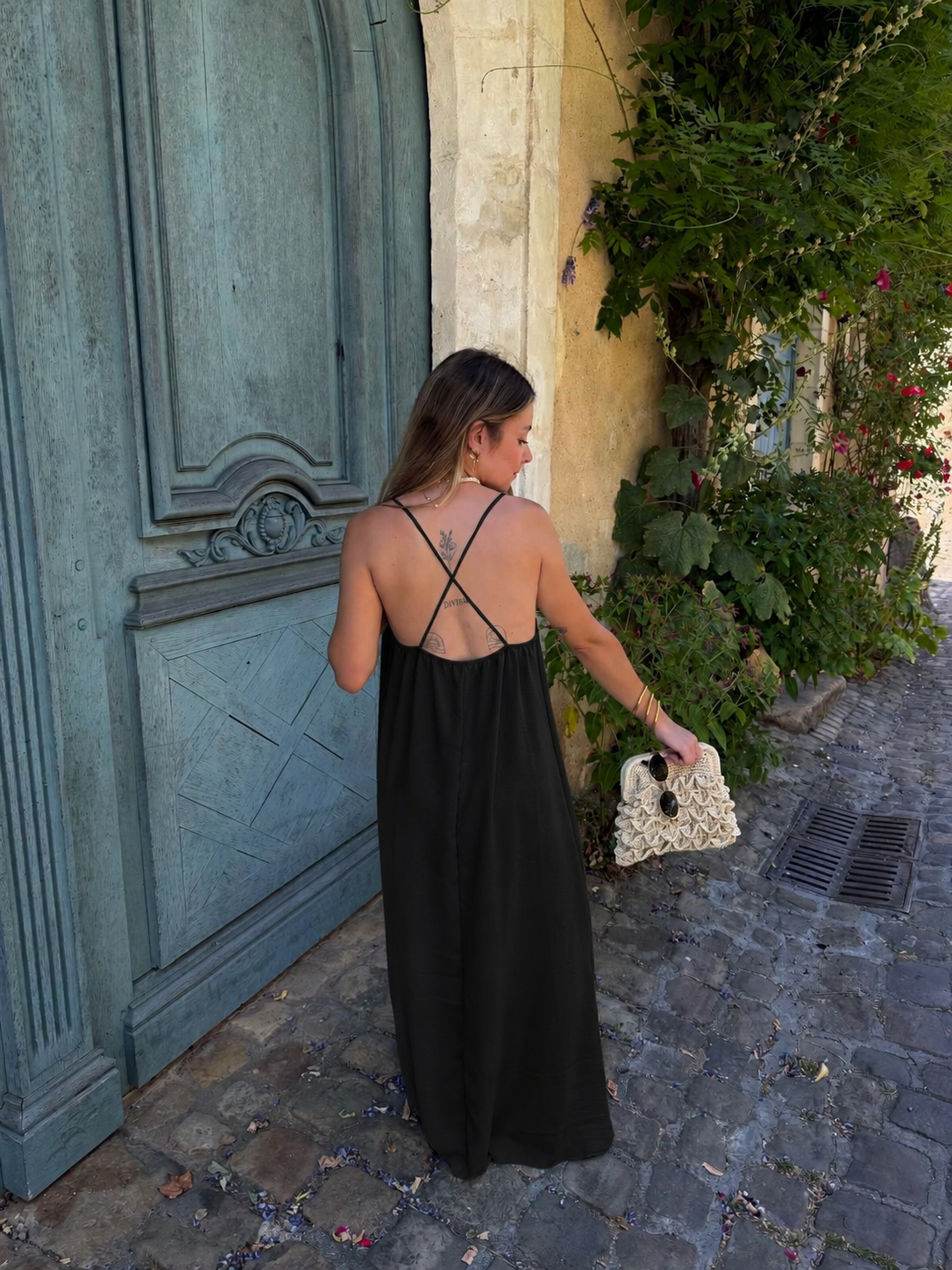 Robe Fluide Noir - Ava