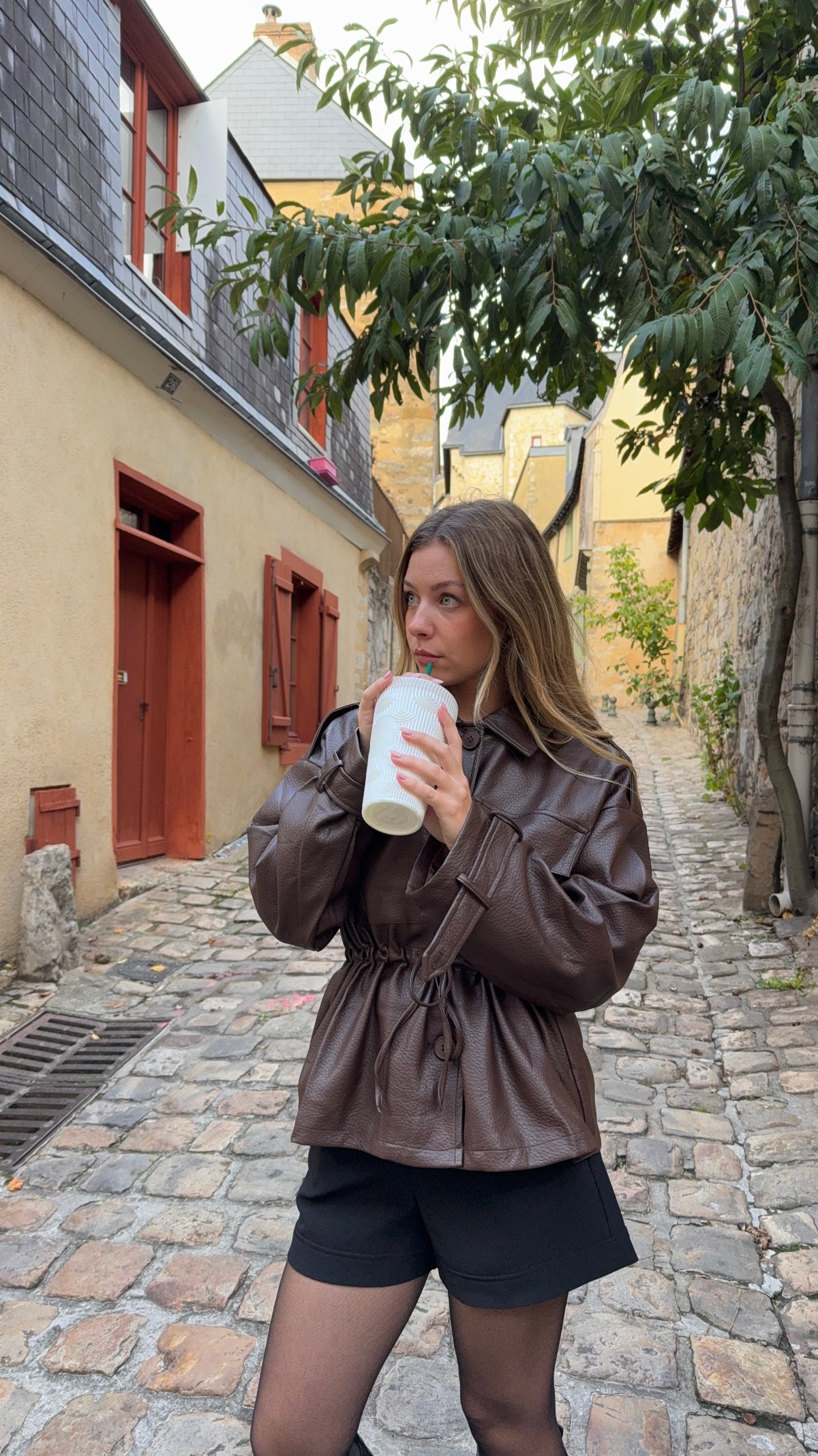Veste cintrée marron - Roxane