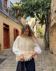 Pull sans manches beige - ALMA
