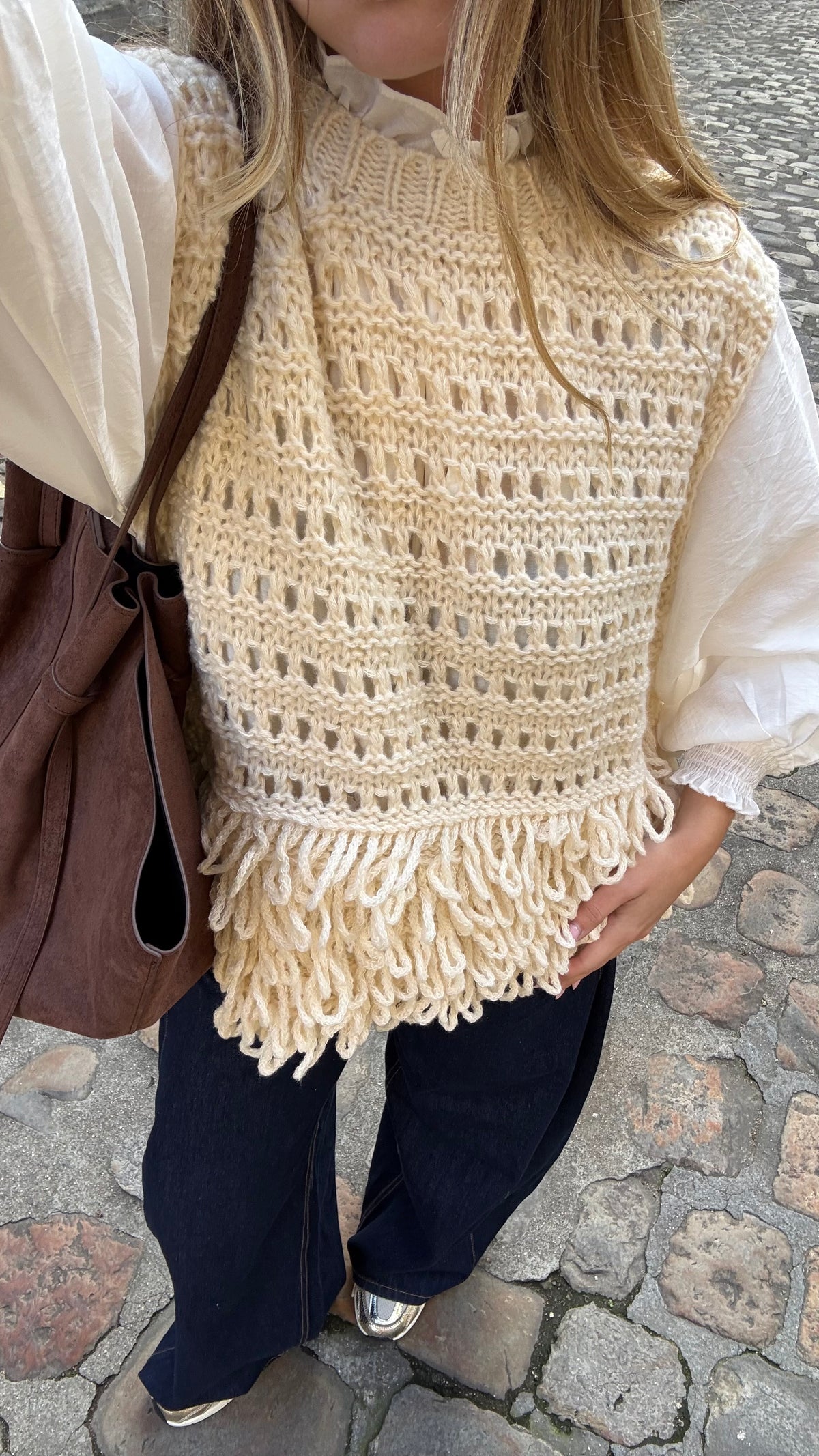 Pull sans manches beige - ALMA