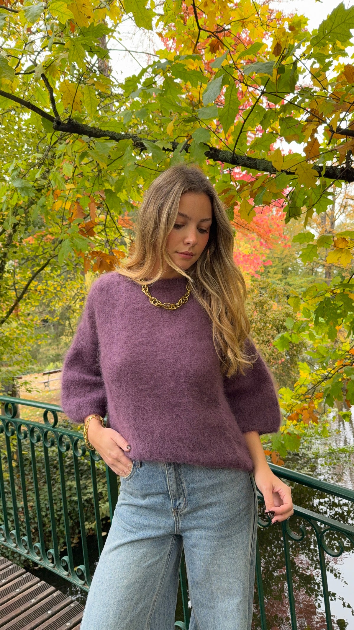 Pull mohair aubergine - NOA