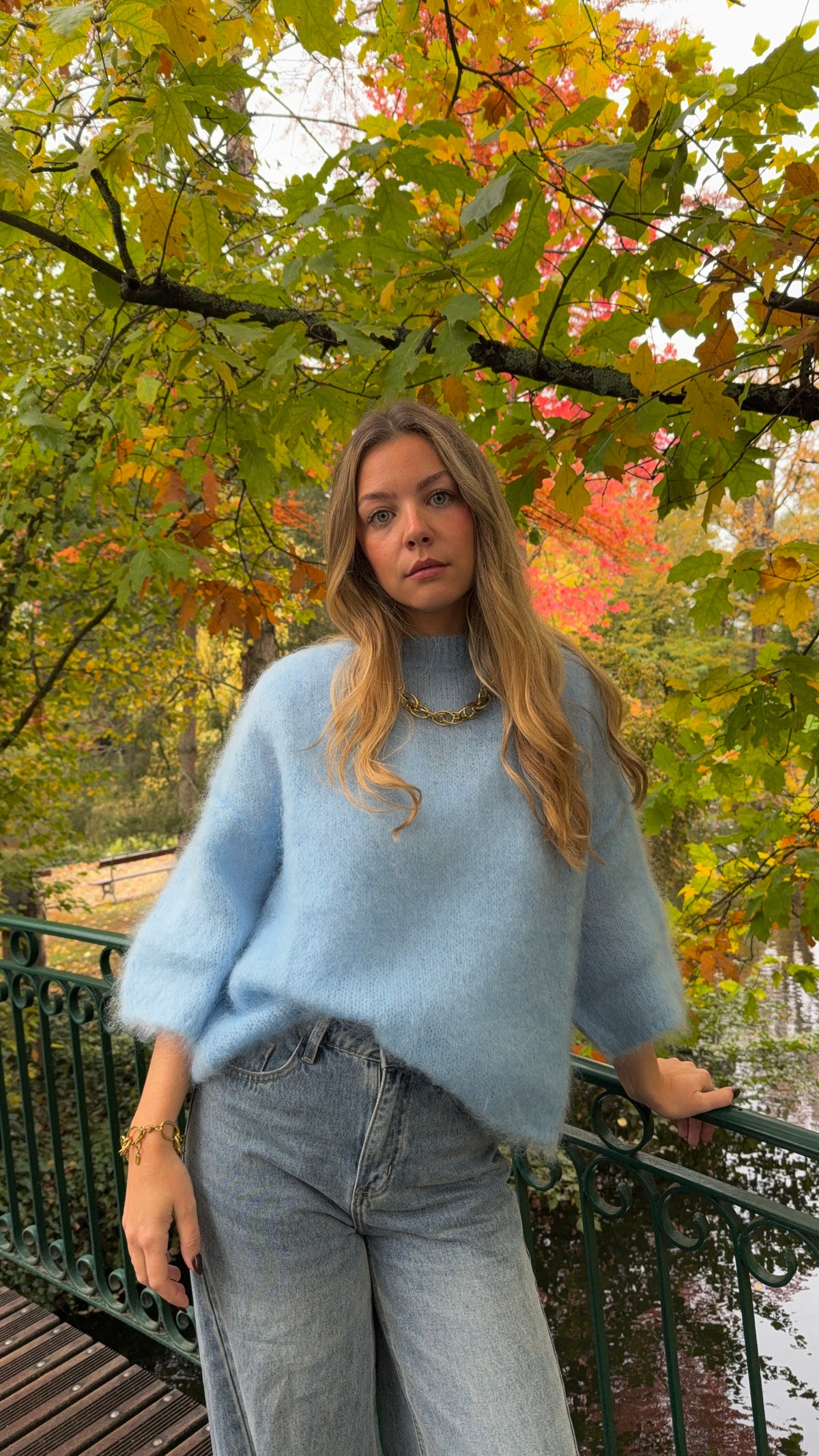 Pull mohair bleu ciel - NOA