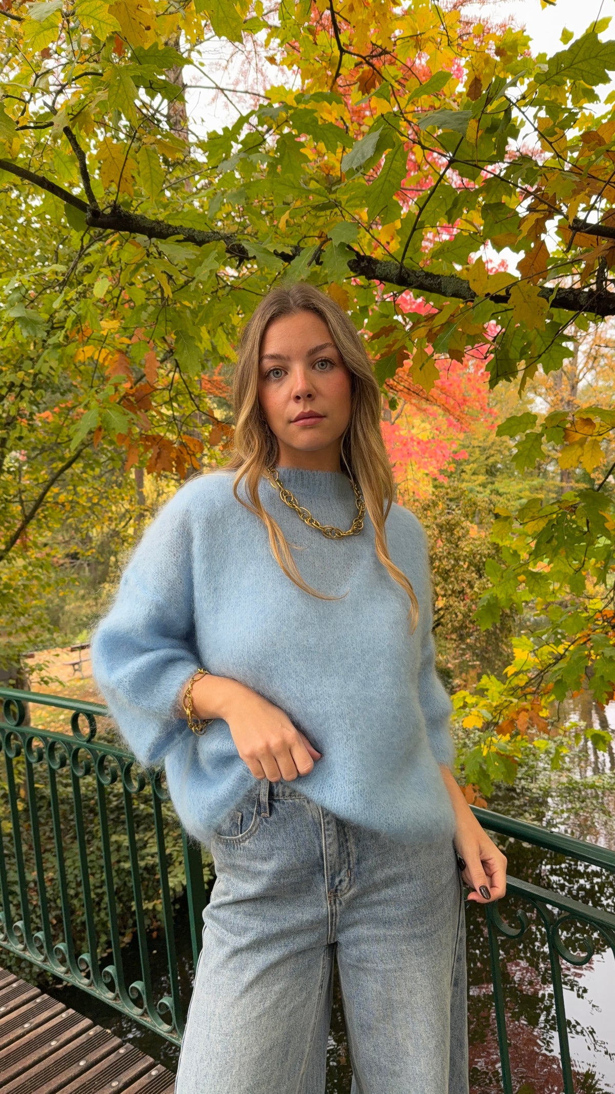 Pull mohair bleu ciel - NOA