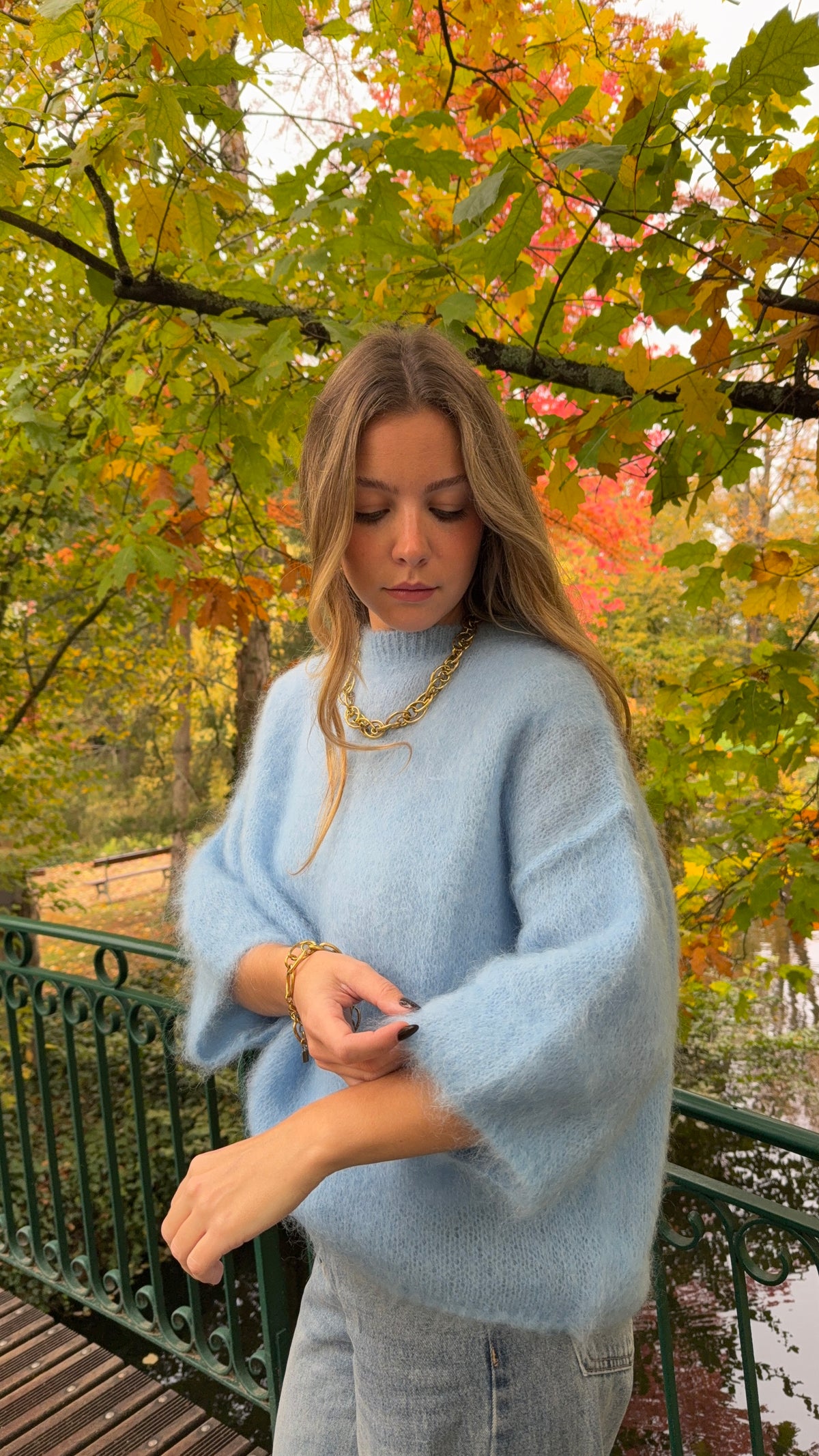 Pull mohair bleu ciel - NOA